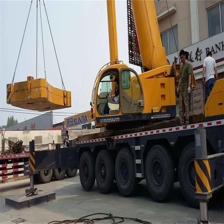 迁安当地吊车出租|机器吊装|75吨|工厂搬迁服务